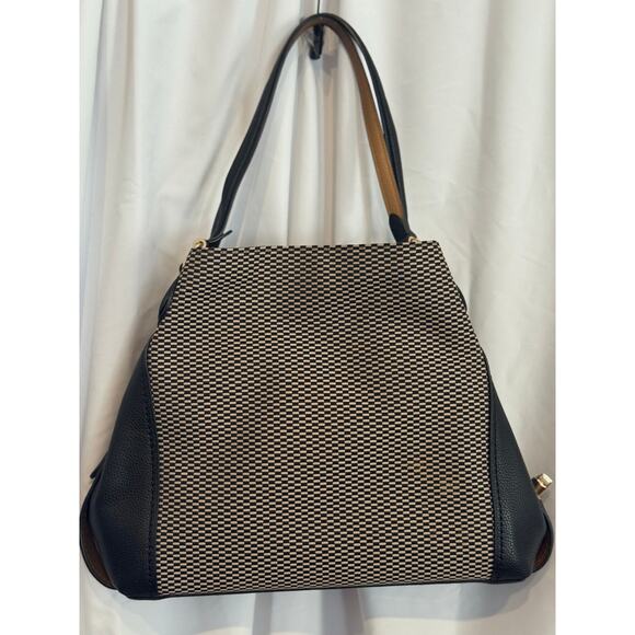 Coach Edie Legacy Woven Black Shoulder Purse- - Picture 3 of 12